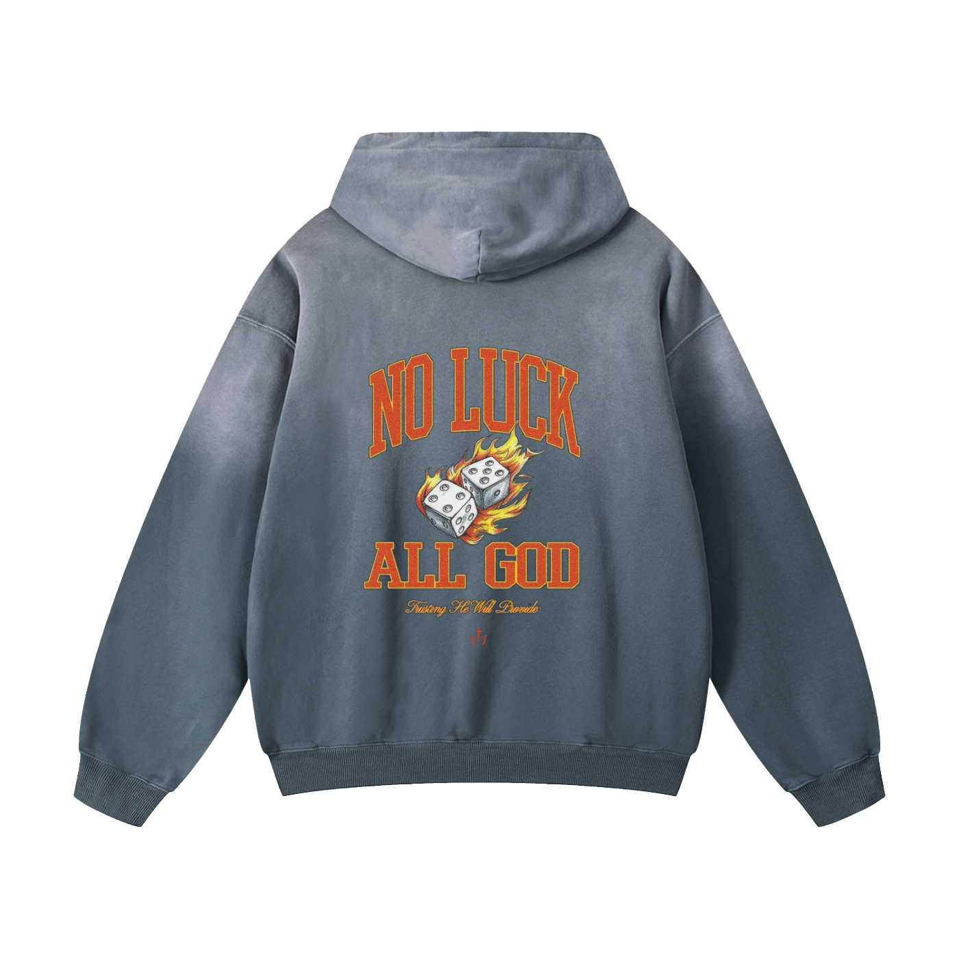 No Luck All God Sunfade Hoodie