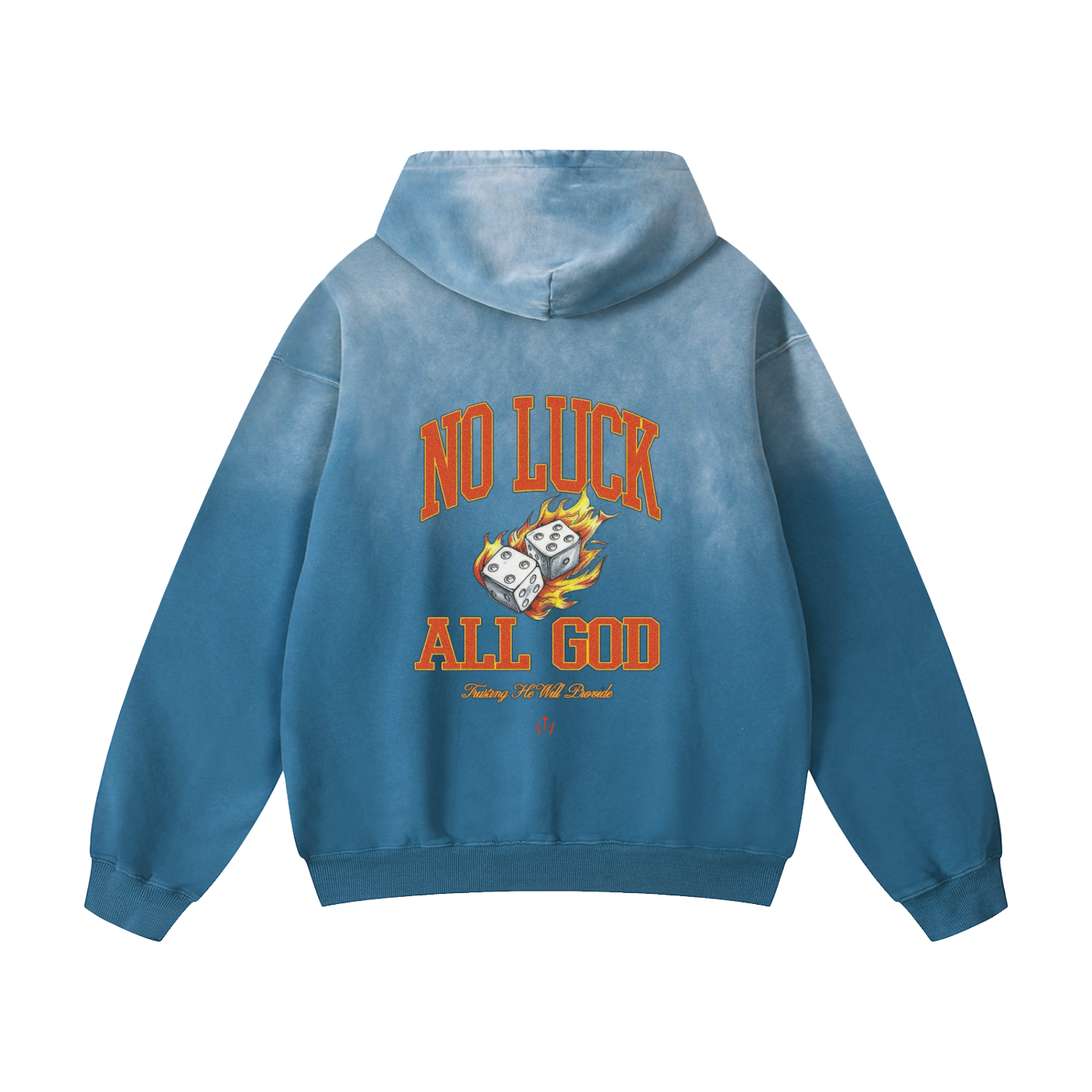 No Luck All God Sunfade Hoodie