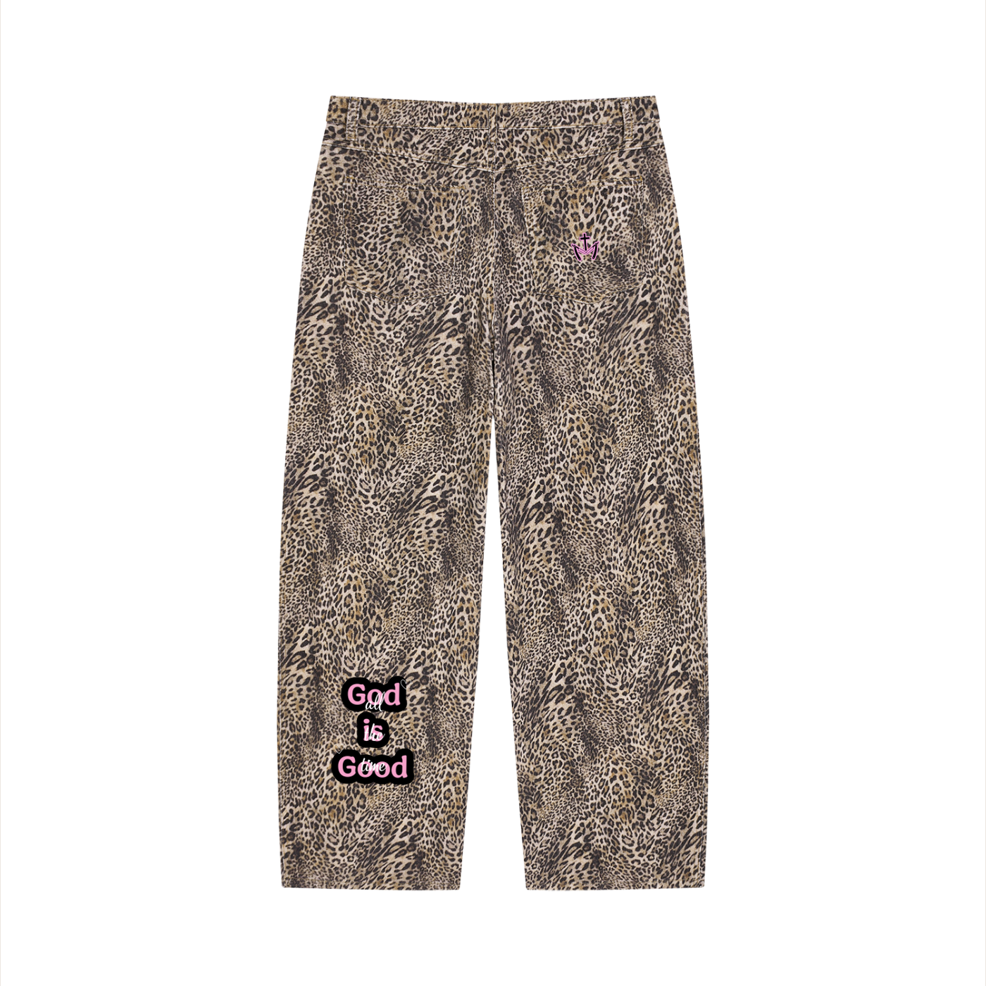 Leopard Wide Leg Jeans